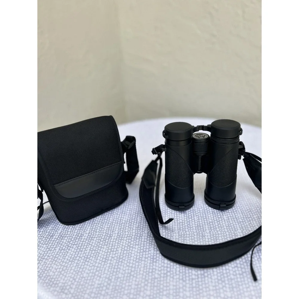 10x42 HD Binoculars Waterproof Fogproof BAK4 Prism with Case and Strap Black